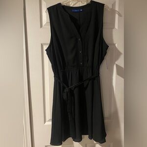 Apt. 9 Black Button-Front Midi Dress